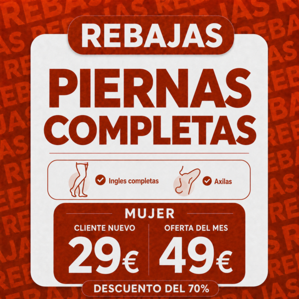 Piernas Enteras + Ingles + Axilas Mujer
